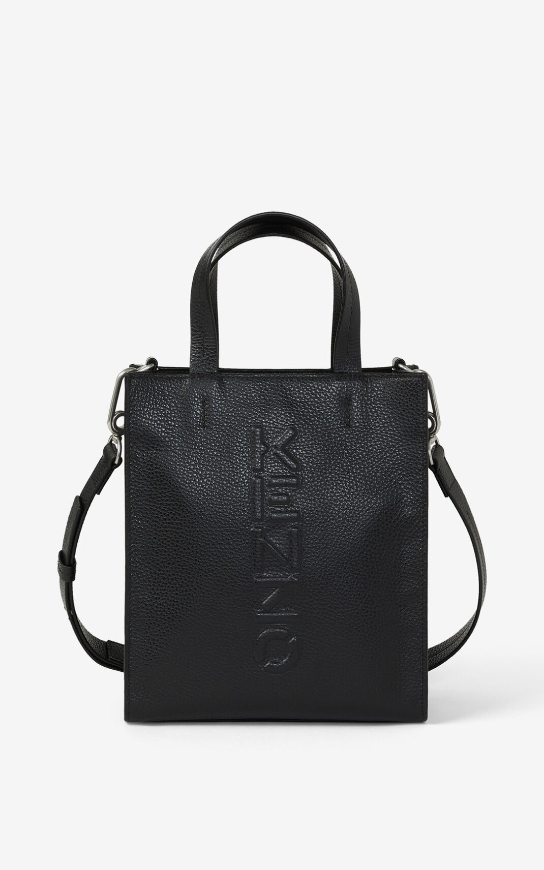 Sac À Main Kenzo Femme Imprint small grained Cuir Noir MVKJT-8274